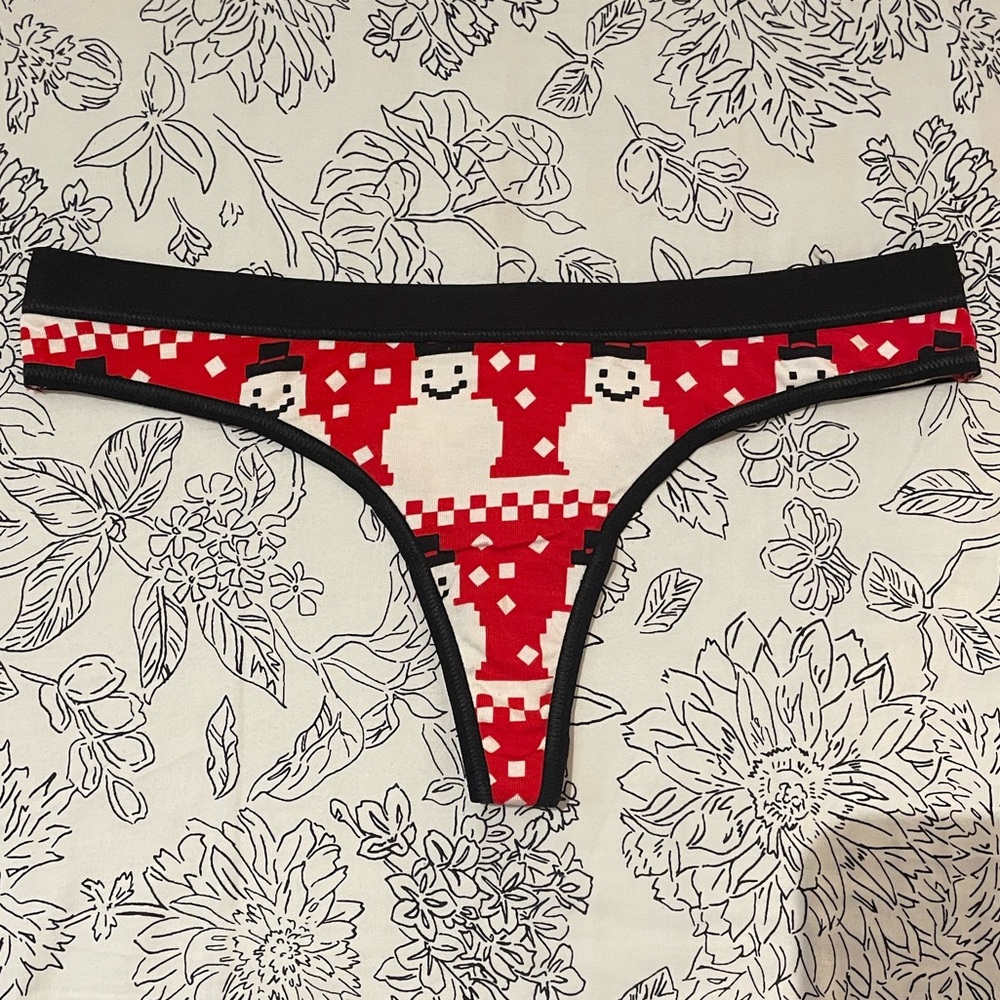 NWOT MeUndies Modal Thong Snowman Design